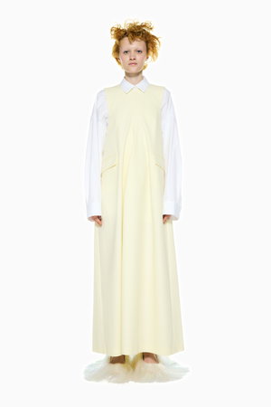 ENFOLD(エンフォルド)｜JUMPER DRESS/ベージュ の通販｜ELLESHOP