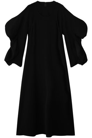 ENFOLD(エンフォルド)｜LAYERED DRESS/ブラック の通販｜ELLESHOP