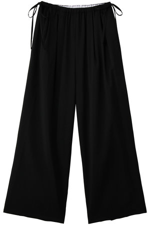 ENFOLD(エンフォルド)｜DRAWSTRING WIDE-PANTS/ブラック の通販