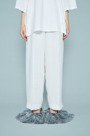 ENFOLD(エンフォルド)｜WIDE COCOON TROUSERS/ホワイト の通販