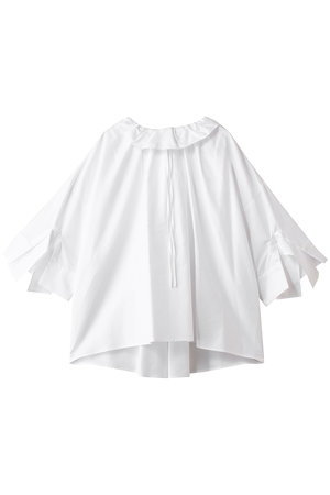ENFOLD(エンフォルド)｜HIGH-NECK BLOUSE/ホワイト の通販｜ELLESHOP