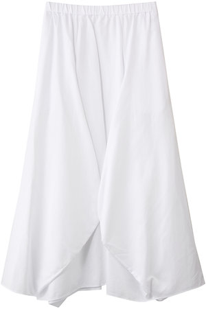 ENFOLD(エンフォルド)｜CURVE SKIRT/ホワイト の通販｜ELLESHOP・(エル