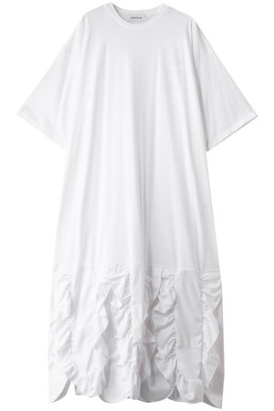 最終お値下げENFOLD新作FRILL-HEM DRESS38新品タグ付 ENFOLD(エンフォルド)｜FRILL-HEM DRESS/ホワイト の通販｜ELLESHOP