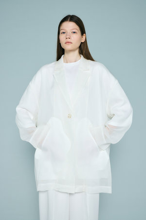 ENFOLD(エンフォルド)｜SHERR BIG JACKET/ホワイト の通販｜ELLESHOP