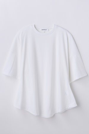 enfold エンフォルド　ペプラム 半袖 カットソー ホワイト 38 ENFOLD(エンフォルド)｜PEPLUM LOOSE T-SHIRT/ホワイト の通販
