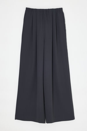 ENFOLD エンフォルド　ダークグレー ロングスカート 36 ウエストゴム MASCULINE STRAIGHT SKIRT（300HA231
