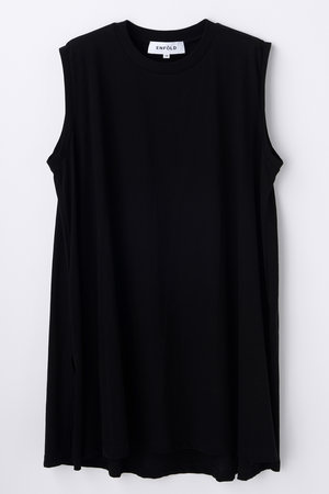 ENFOLD(エンフォルド)｜SLIT A-LINE TANK-TOP/ブラック の通販