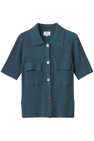 LANVIN en Bleu(ランバン オン ブルー)｜リブポロニット/ブルー の通販