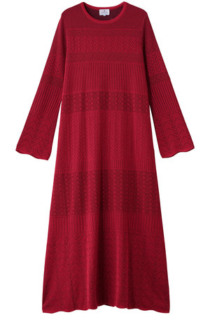 LANVIN en Bleu(ランバン オン ブルー)｜ニットレースワンピース