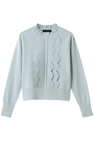 LANVIN en Bleu(ランバン オン ブルー)｜スカラフリルニット/サックス