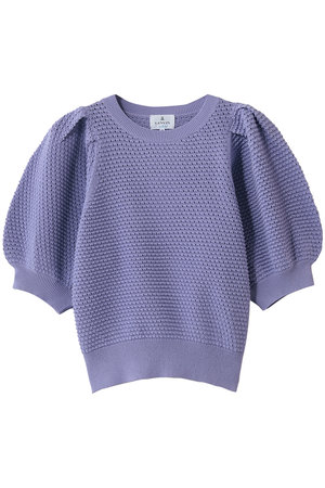 【L 】LANVIN 薄手セーター　40 パープル　希少 シアーVネックカーディガン|LANVIN en Bleu | LANVIN en Bleu