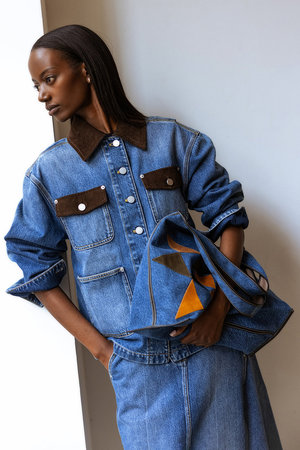 3.1 Phillip Lim/フィリップリム*S*モッズコート/コヨーテファー 3.1 Phillip Lim(3.1 フィリップ リム)｜コーデュロイコンビ チョア