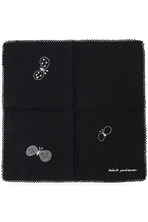 mina perhonen(ミナ ペルホネン)｜choucho ハンカチ/ネイビー の通販