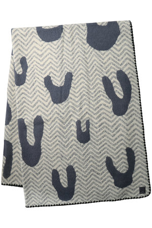 未使用ミナペルホネン　ウールブランケット　ラージ　ネイビー mina perhonen wool ブランケット -anemone- Large size - ミナ