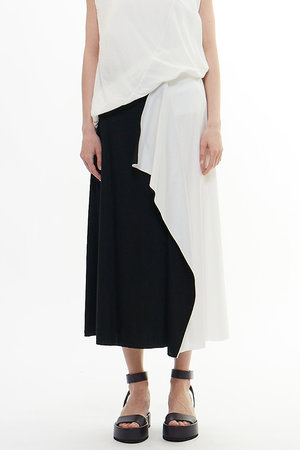 PLAIN PEOPLE(プレインピープル)｜60スムースバイカラースカート