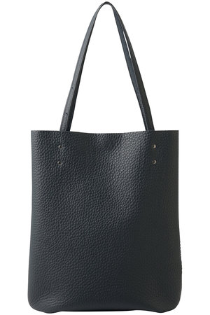 プレインピープル　グレー レザー バッグ PLAIN PEOPLE(プレインピープル)｜トートバッグ/ダークネイビー の通販