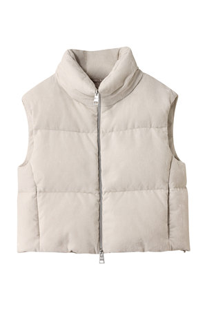 HERNO(ヘルノ)｜ブライト コーデュロイ ベスト/アイボリー の通販