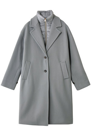 HERNO(ヘルノ)｜ウール中綿コンビ コート/グレー の通販｜ELLESHOP