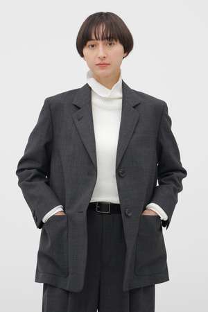 【極美品】マーガレットハウエル リネン混 ピーコート ウール ダブル グレー M item363058915001-1-2.jpg