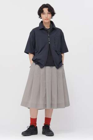 美品✨マーガレットハウエル　リーフ柄スカート　プリーツスカート　Ⅱ margarethowell “silk pleats skirt” size2 マーガレットハウエル