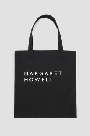 MARGARET HOWELL(マーガレット・ハウエル)｜COTTON LOGO BAG/ブラック