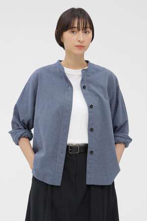 美品 2021SS MARGARET HOWELL マーガレットハウエル LIGHT COTTON POPLIN シャツ 1/ライトグレー【2400013003858】 MARGARET HOWELL（マーガレットハウエル）の「LIGHTWEIGHT COTTON