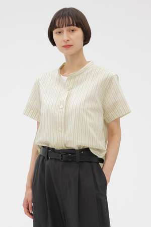 美品 25SS MHL. MARGARET HOWELL マーガレットハウエル COTTON CHIFFON SHIRT シャツ サイズ1 アイボリー レディース 古着 中古 USED 美品 25SS MHL. MARGARET HOWELL マーガレットハウエル COTTON CHIFFON