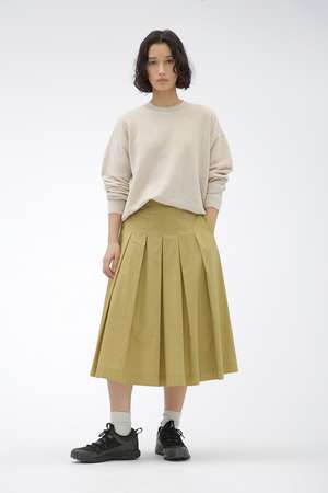 マーガレットハウエル 20SS コットン100% スカート 3 ベージュ MARGARET HOWELL(マーガレット・ハウエル)｜ SHEER COTTON POPLIN