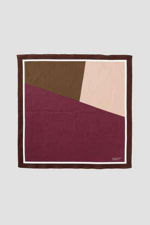 限定値下　マーガレットハウエル　ストール　カシミヤ混　リネンシルク MARGARET HOWELL(マーガレット・ハウエル)｜COLOR BLOCK HANKY