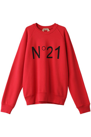 N°21(ヌメロ ヴェントゥーノ)｜ロゴプルオーバー/レッド の通販｜ELLESHOP・(エル・ショップ)