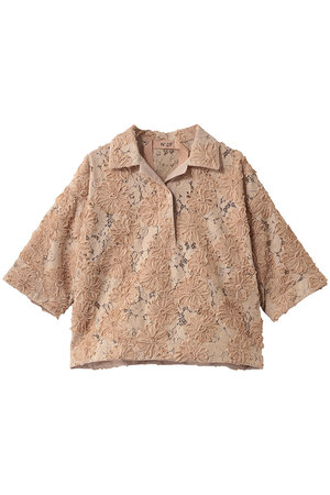 N°21(ヌメロ ヴェントゥーノ)｜フラワーデザインブラウス/ピンク の