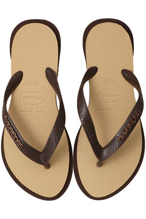 havaianas(ハワイアナス)｜TOP POINT FUSION ビーチサンダル/ダークブラウン×ゴールデン  の通販｜ELLESHOP・(エル・ショップ) /WOMEN(レディース) [Havaianas] ビーチサンダル Top Color (Mini Me)