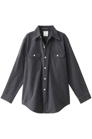マディソンブルー　定番　ハンプトンシャツ　バックサテンシャツ　M  黒