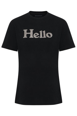 MADISONBLUE(マディソンブルー)｜HELLO TEE PARIS Tシャツ/ブラック の