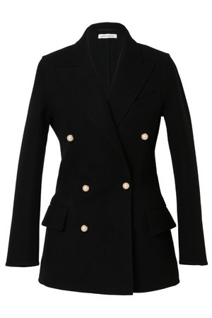 マディソンブルー　22万円　パールボタンウールリバーダブルブレストジャケット　黒 MADISONBLUE(マディソンブルー)｜REVER PEARL GARBO JACKET リバー
