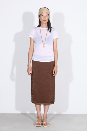 MADISONBLUE(マディソンブルー)｜【予約販売】LOW WAIST SKIRT SATIN