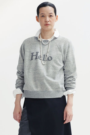 MADISONBLUE ハーフスリーブスウェット02 MADISONBLUE(マディソンブルー)｜【予約販売】HELLO SWEAT L/S URAKE