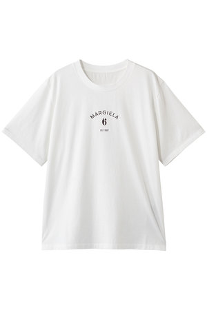 メゾンマルジェラ QUEEN BIG プリントTシャツ ホワイト コットン S MM6 MAISON MARGIELA エムエムシックス メゾン マルジェラ Tシャツ