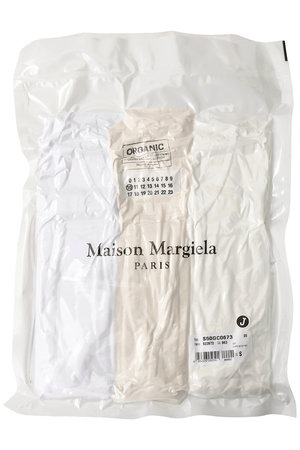 マルジェラ 3パック Tシャツ ボーダー sizeS 3枚セットTシャツ/カットソー(半袖/袖なし)
