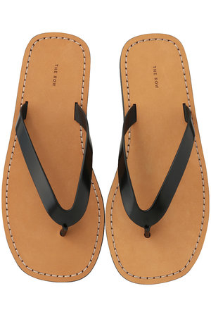 THE ROW | ザ ロウ（ザ ロー)｜CITY FLIP FLOP/ブラック×ナチュラル の