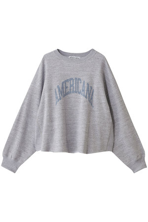 Americana(アメリカーナ)｜クロップドカットオフスウェット/杢グレー