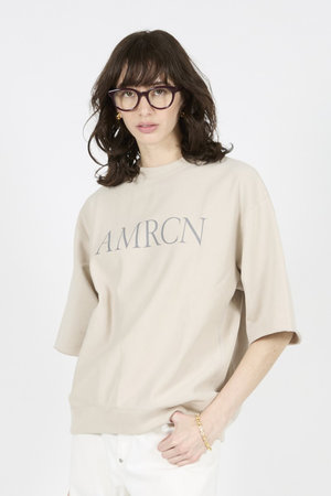americana ハーフスリーブスウェットTシャツ Americana(アメリカーナ)｜【ELLE SHOP限定】ハーフスリーブスウェット