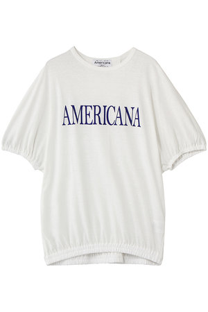 Americana(アメリカーナ)｜ボックスプリーツTシャツ/ホワイト の通販