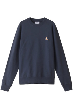 MAISON KITSUNE(メゾン キツネ)｜【MEN】CHILLAX PATCH レギュラースウェットシャツ/インクブルー  の通販｜ELLESHOP・(エル・ショップ)