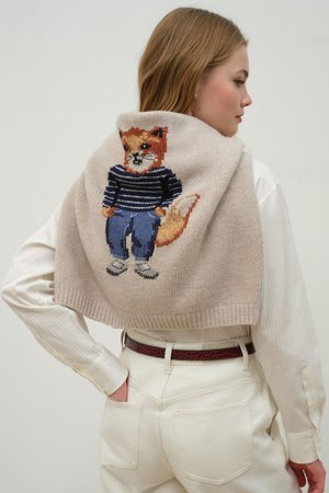 MAISON KITSUNE(メゾン キツネ)｜DRESSED FOX INTARSIA ウール