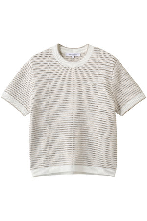 MAISON KITSUNE(メゾン キツネ)｜LACE KNIT STRIPED ショートスリーブ