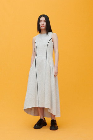 LE CIEL BLEU(ルシェルブルー)｜Boucle Paneled Dress/ホワイト