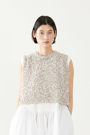【ADAWAS/アダワス】ループコクーンベスト ADAWAS(アダワス)｜チュール ヤーンベスト/トープ の通販｜ELLESHOP