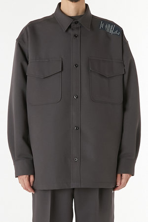 n.hoolywood 別注 ラミネートサテン CPO シャツ ブルゾン