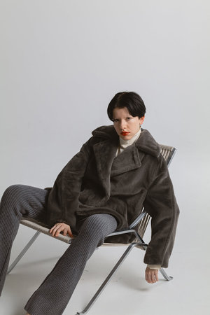 CINOH(チノ)｜BOA ミドル コート/グレー の通販｜ELLESHOP・(エル